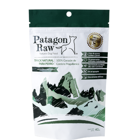 Patagon Raw perro snack 100% corazón de cordero magallánico