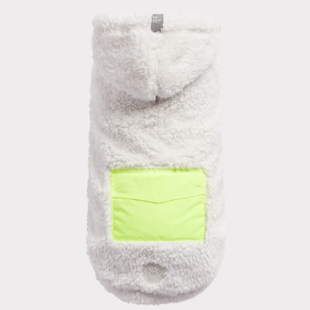 Sudadera con capucha para perros acogedores | Blanco