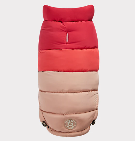 Parka Puff con bloques de color | Rosado