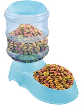 Dispensador Automatico De Alimento Para Mascotas Perro Gato Color Azul