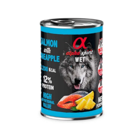 Alpha Spirit Alimento Húmedo Lata Salmón con Piña 400 g