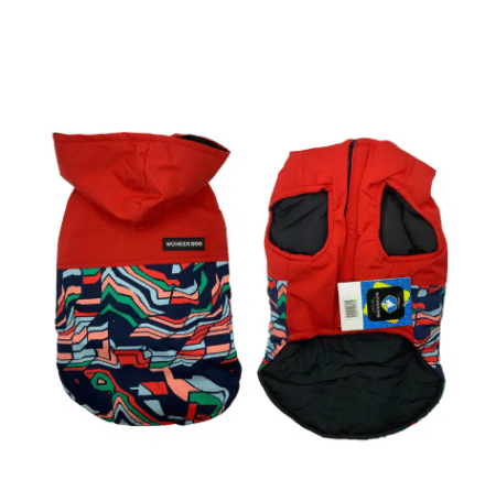 Wonder Dog Parka Rain Coat Diseño  Rojo