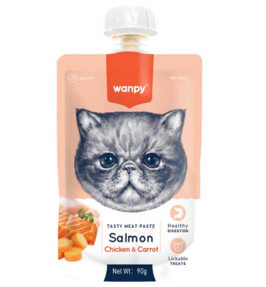 Wanpy Tasty Meat Paste Salmón para Gatos